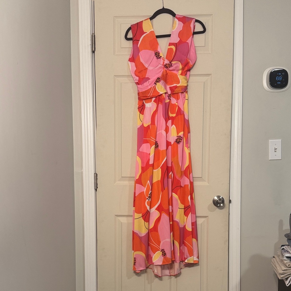 Hello Molly Vibrant Pink and Orange Dress